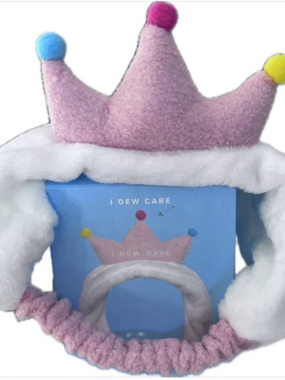 I DEW CARE Pink Plush Princess Crown Hair Band